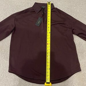 Rag and bone heather burgandy joan shirt.